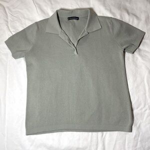 Brandy Melville crop knit polo